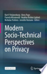 Modern socio-technical perspectives on privacy