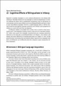 Chapter 13 Cognitive effects of bilingualism in infancy