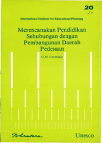 Merencanakan pendidikan sehubungan dengan pembangunan daerah pedesaan