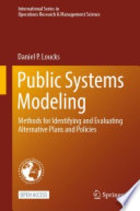 Public systems modeling : methods for identifying and evaluating alternative plans and policies