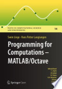 Programming for computations - MATLAB/Octave : a gentle introduction to numerical simulations with MATLAB/Octave